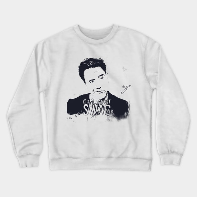 robert downey jr has swag... Crewneck Sweatshirt by David1Brand